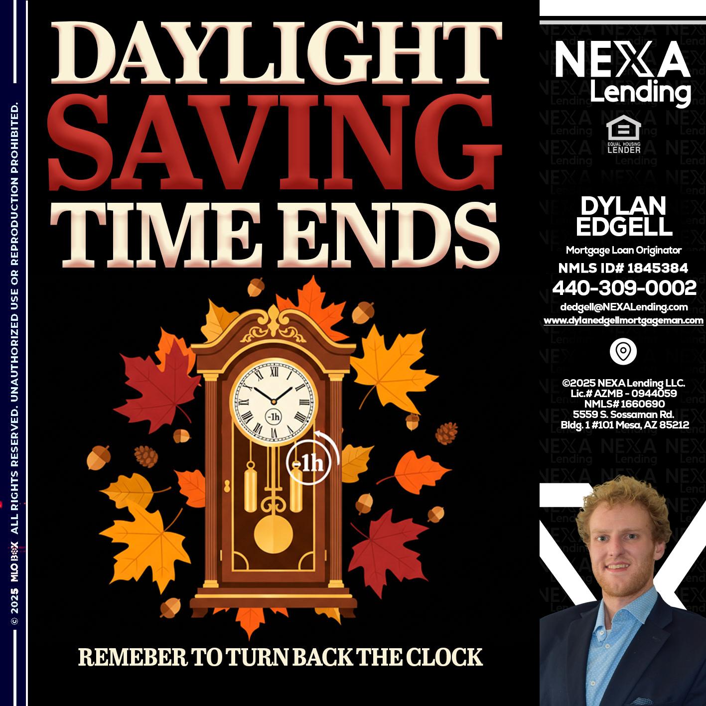 DAYLIGHT SAVINGS - Dylan Todd Edgell -Senior Sales Manager