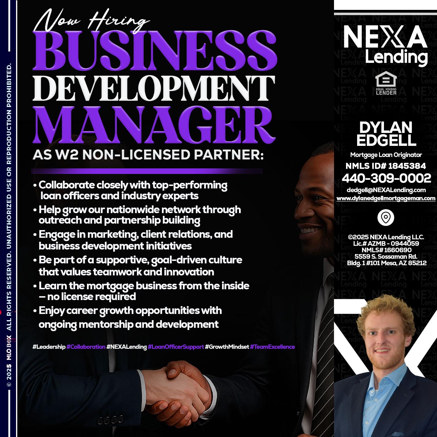 NOW HIRING - Dylan Todd Edgell -Senior Sales Manager