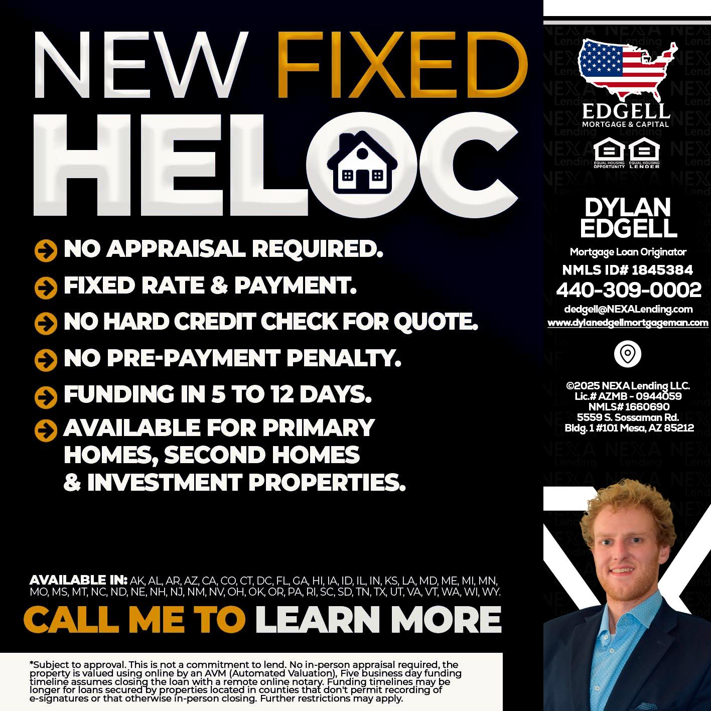 HELOC - Dylan Todd Edgell -Senior Sales Manager