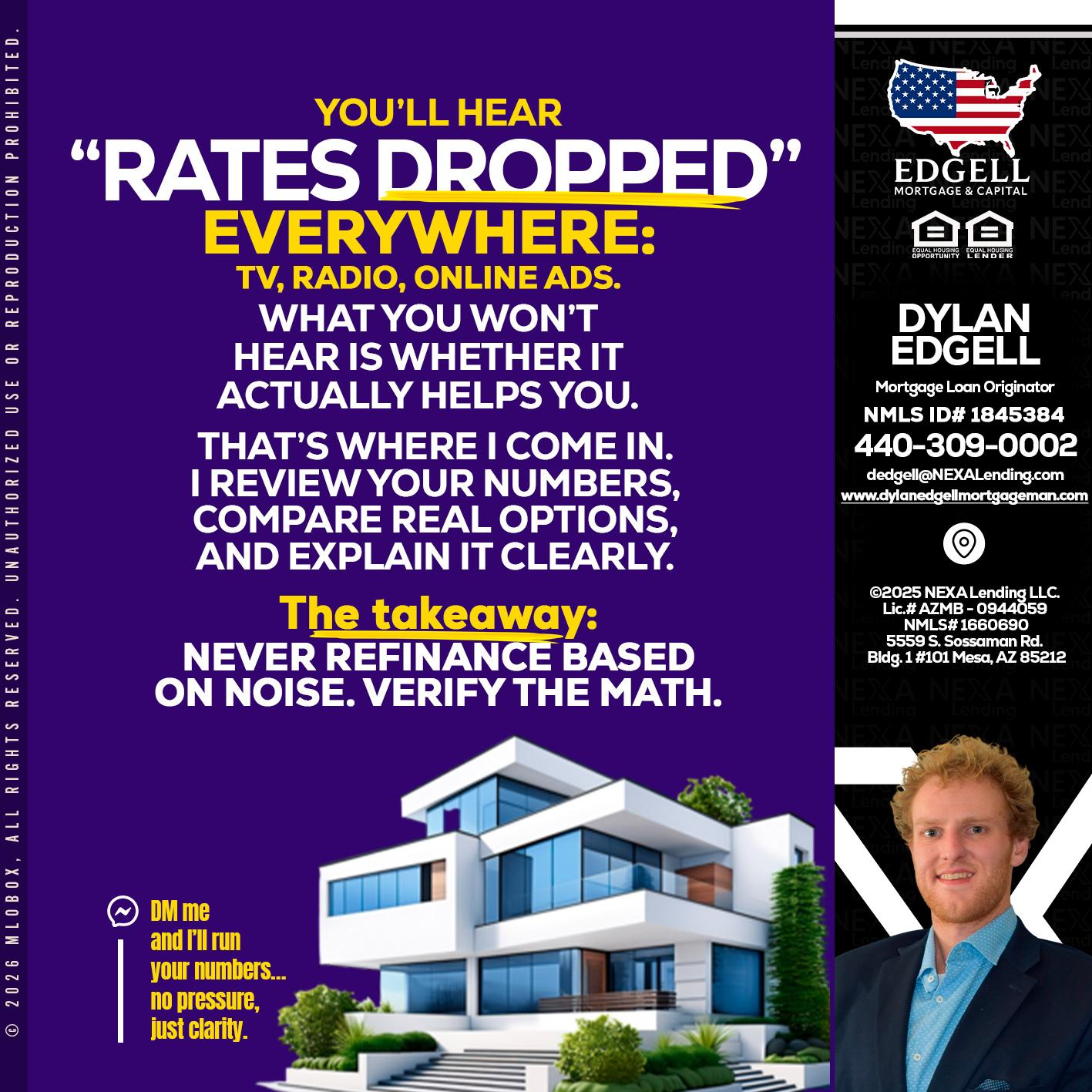 RATES DOPPED - Dylan Todd Edgell -Senior Sales Manager