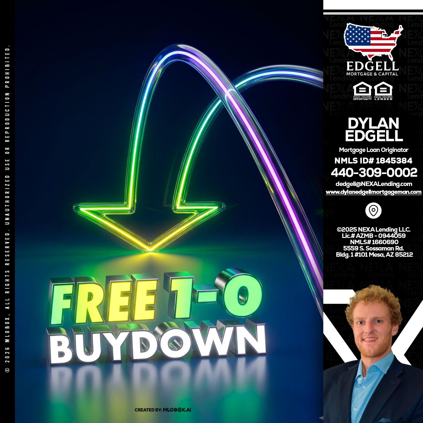 FREE 1-0 BUYDOWN - Dylan Todd Edgell -Senior Sales Manager