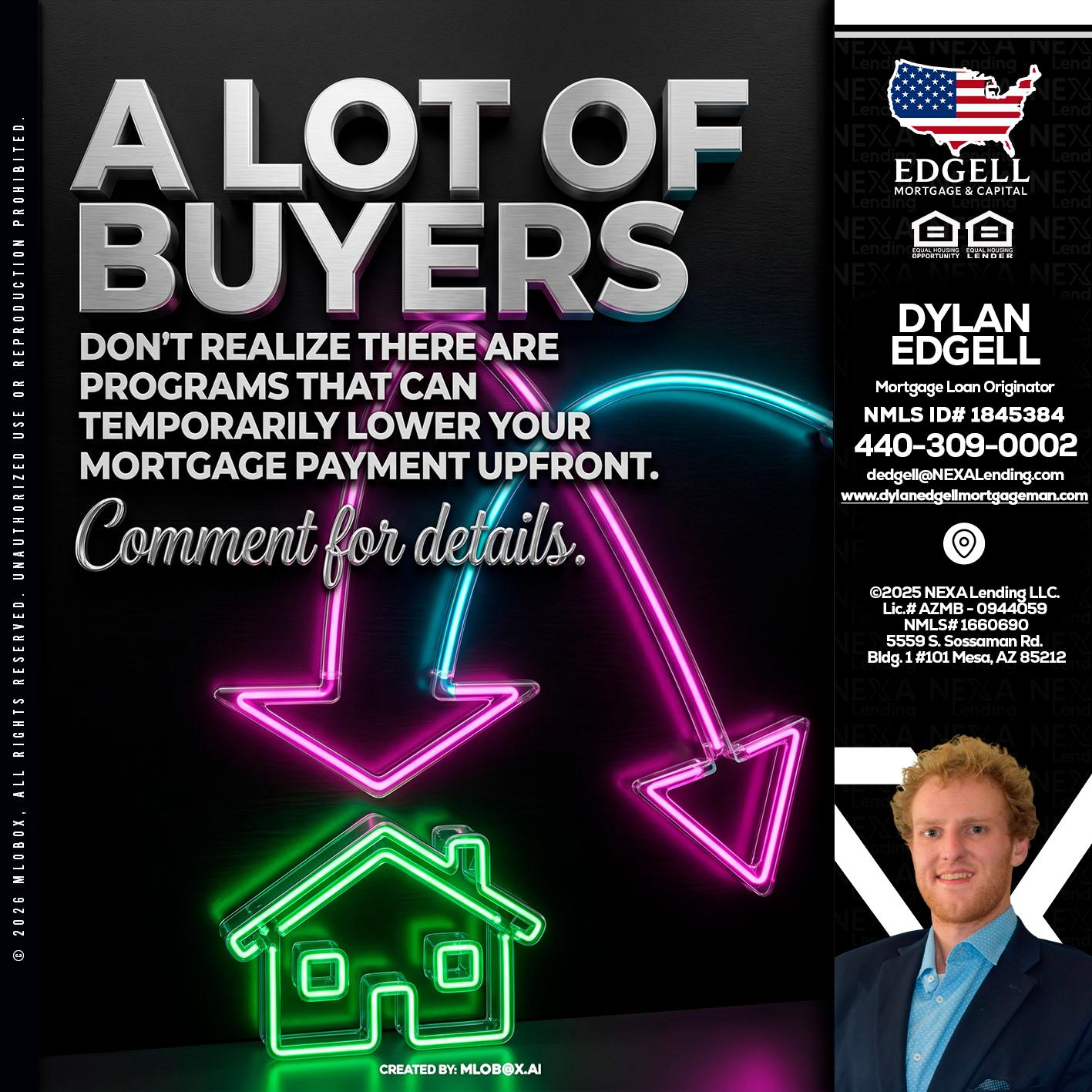 A LOT OF BUYERS - Dylan Todd Edgell -Senior Sales Manager