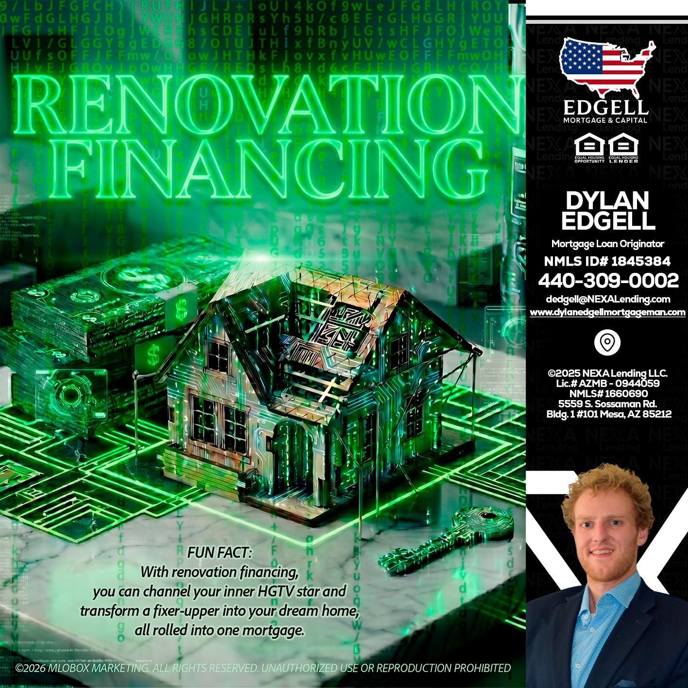 RENOVATION FINANCING - Dylan Todd Edgell -Senior Sales Manager