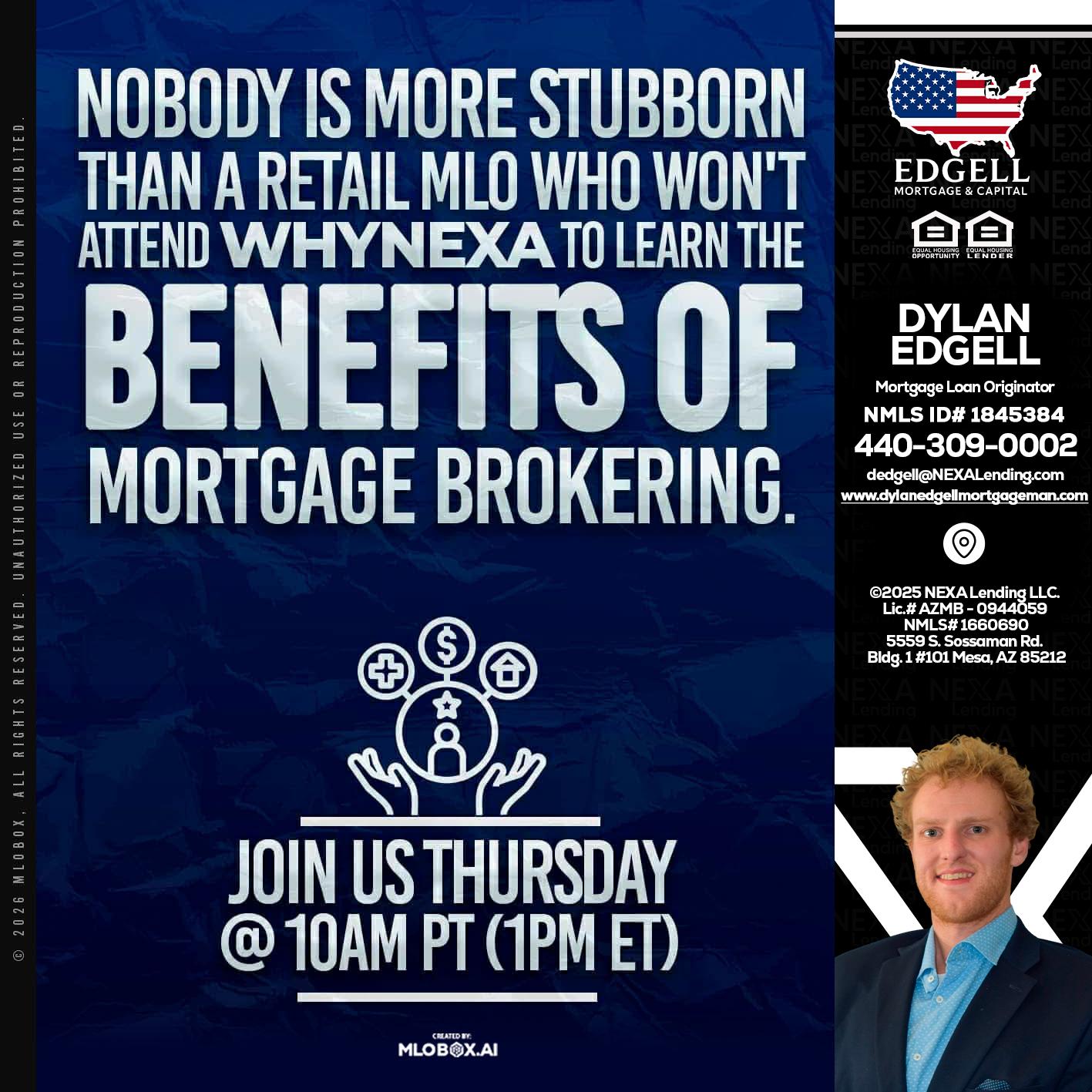 NOBODY IS MORE - Dylan Todd Edgell -Senior Sales Manager