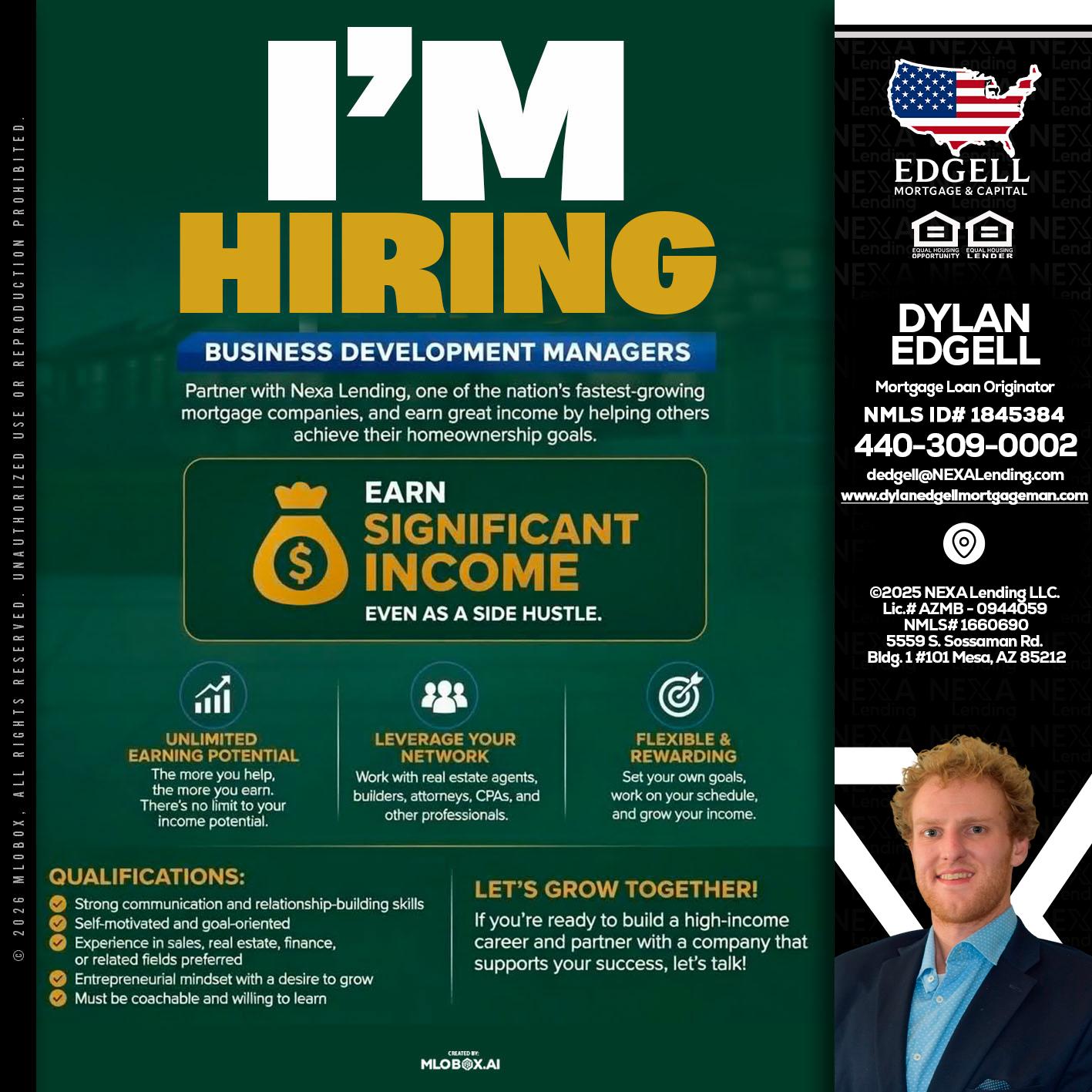 IM HIRING - Dylan Todd Edgell -Senior Sales Manager