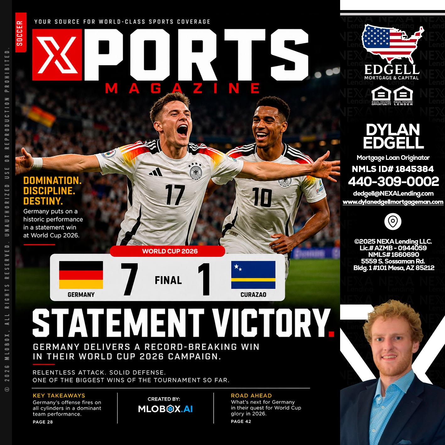 GERMANY VS CURASSAO (7-1) - Dylan Todd Edgell -Senior Sales Manager