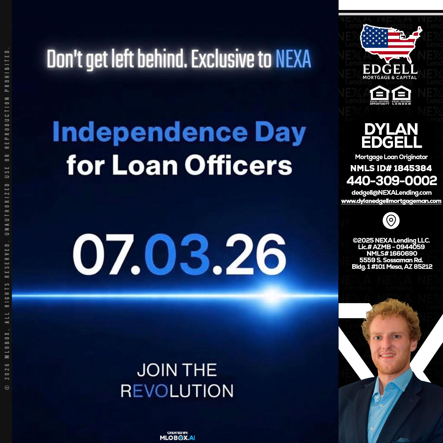 INDEPENDENCE DAY - Dylan Todd Edgell -Senior Sales Manager