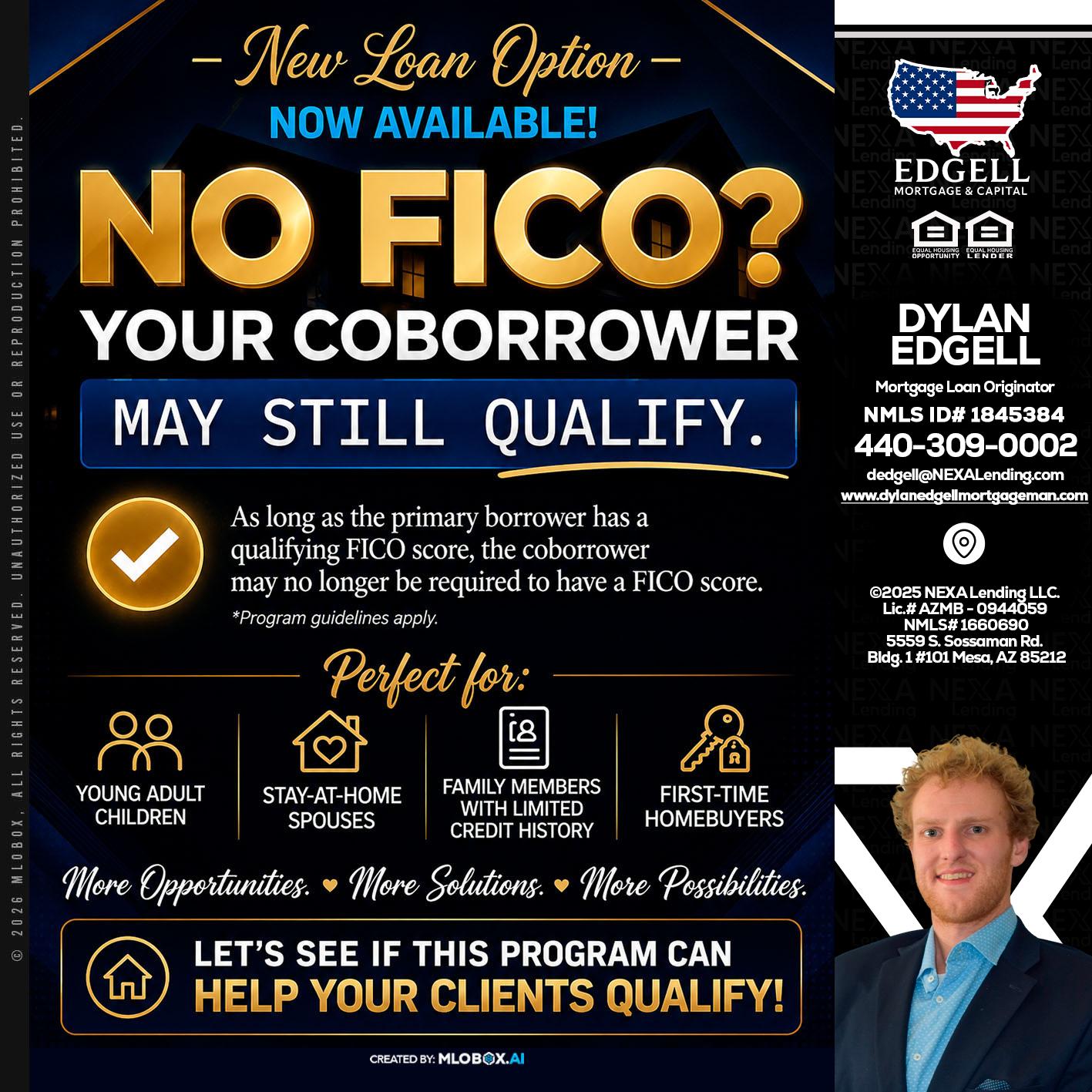 NO FICO - Dylan Todd Edgell -Senior Sales Manager