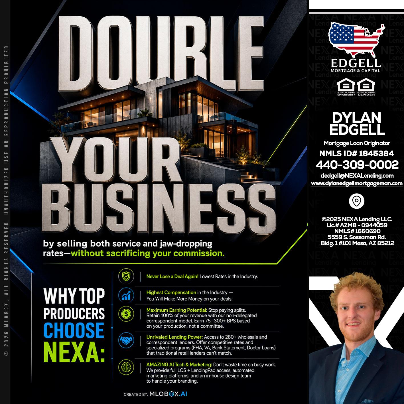 DOUBLE YOUR BUSINESS - Dylan Todd Edgell -Senior Sales Manager