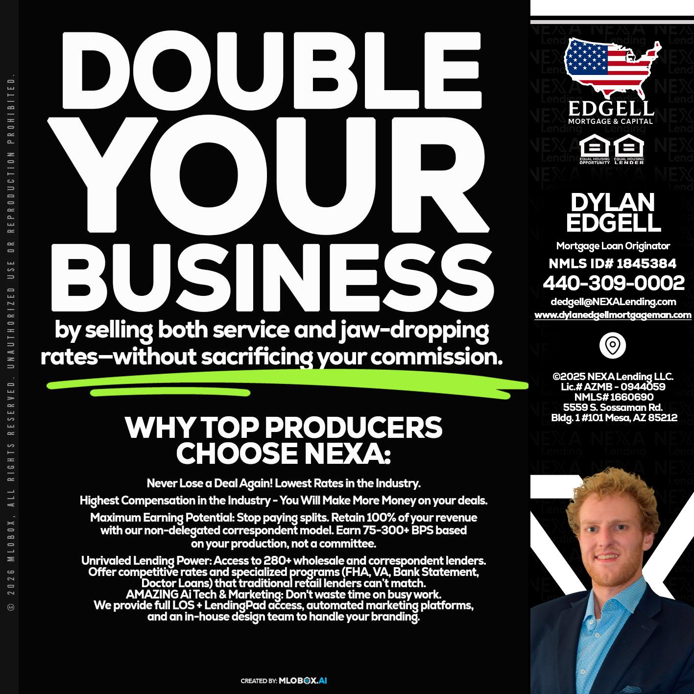 DOUBLE YOUR BUSINESS - Dylan Todd Edgell -Senior Sales Manager