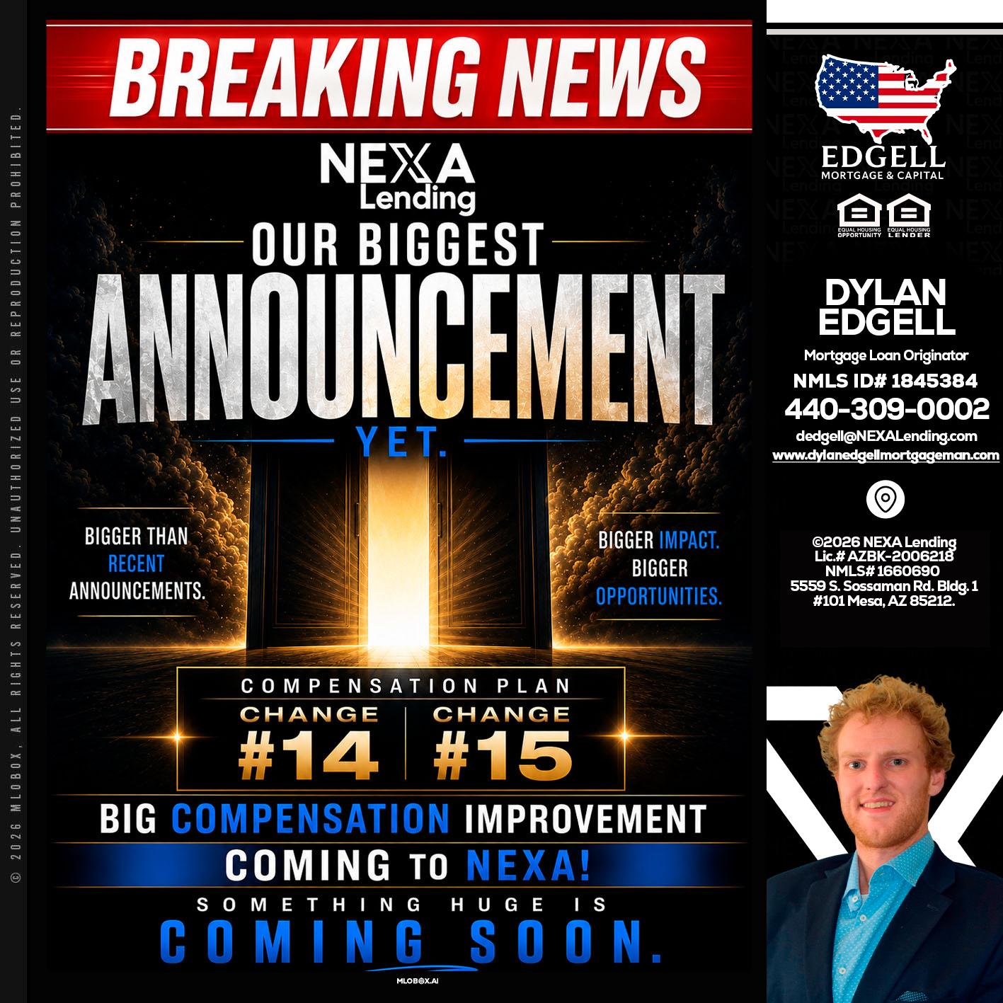 BREAKING NEWS - Dylan Todd Edgell -Senior Sales Manager