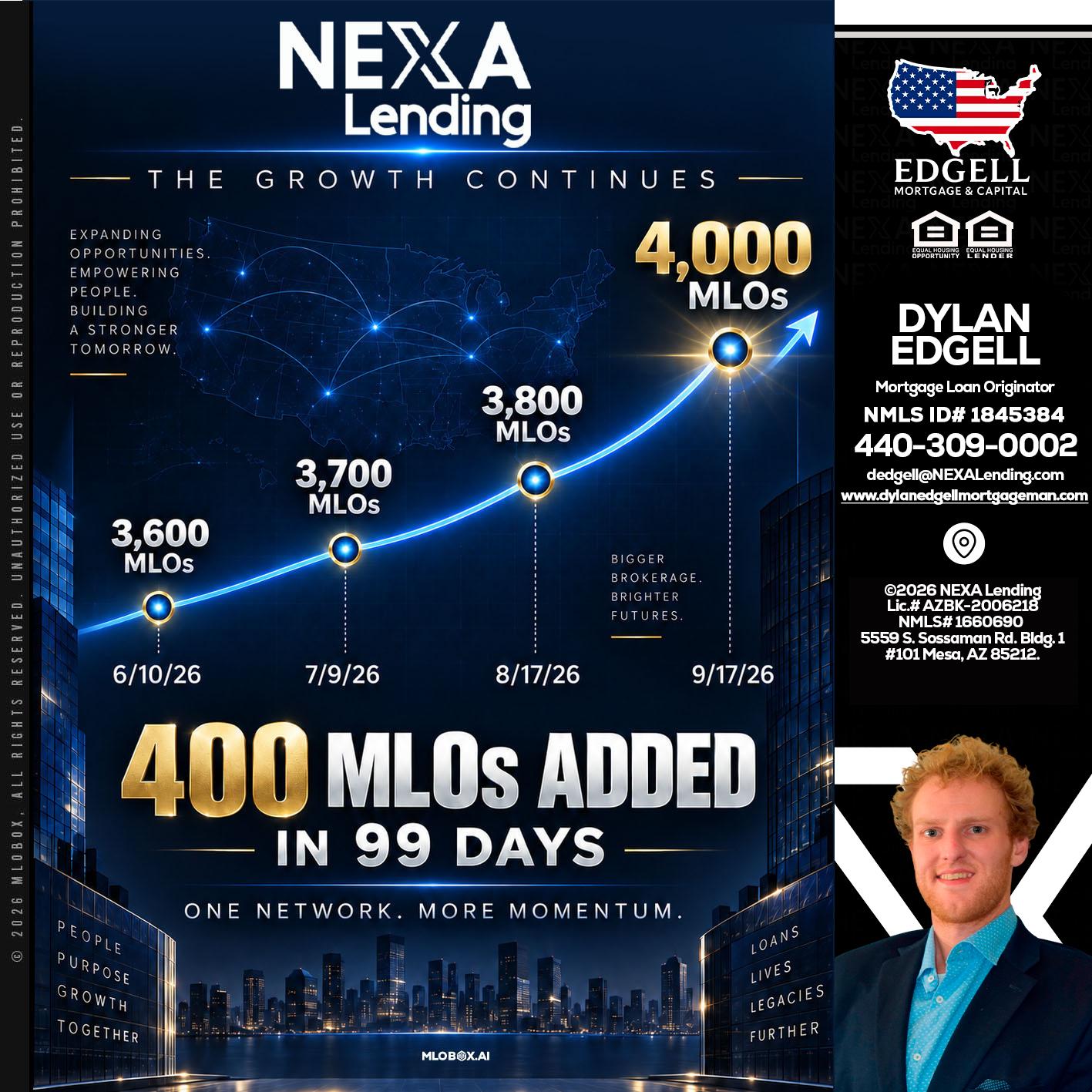 NEXA Lending 4000 MLOs - Dylan Todd Edgell -Senior Sales Manager