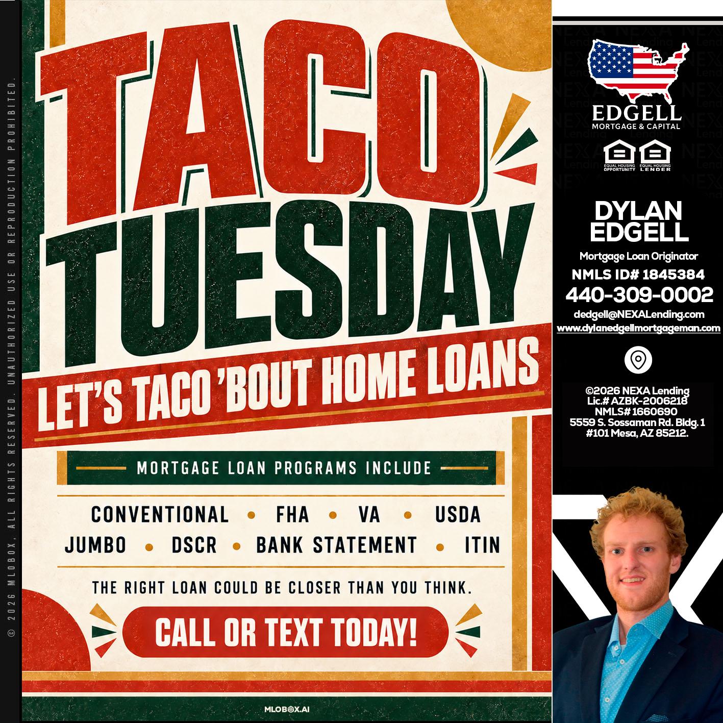 TACO TUESDAY - Dylan Todd Edgell -Senior Sales Manager