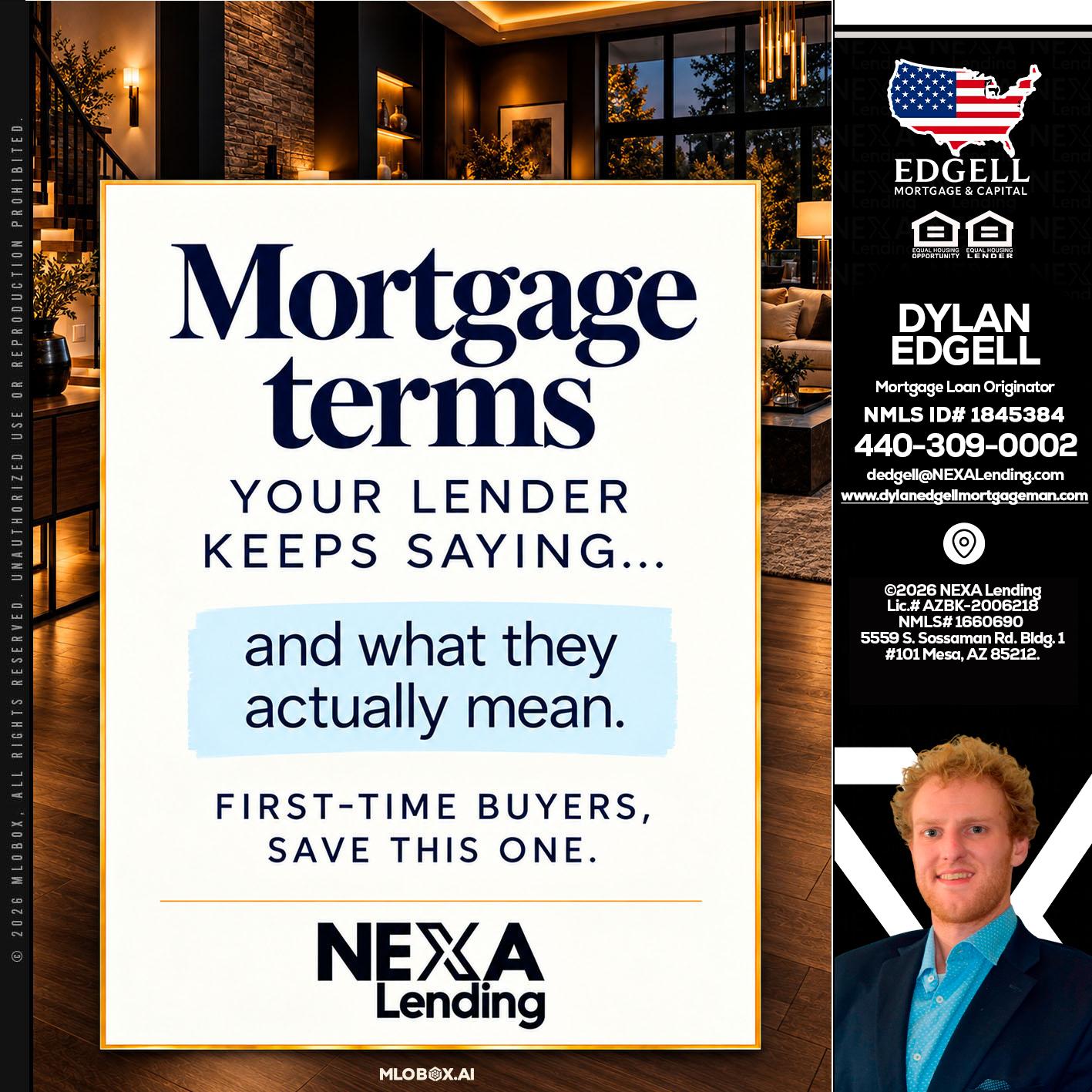 mortgage terms - Dylan Todd Edgell -Senior Sales Manager